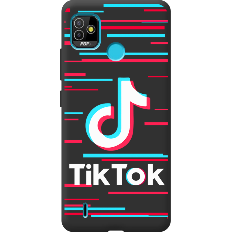 Черный чехол BoxFace Tecno POP 5 Tik Tok