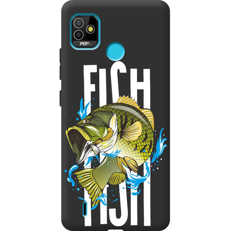 Черный чехол BoxFace Tecno POP 5 Fish