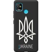 Черный чехол BoxFace Tecno POP 5 Тризуб монограмма ukraine