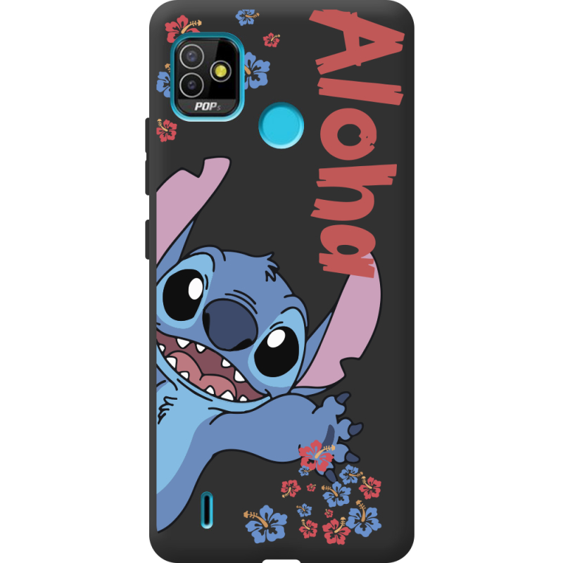 Черный чехол BoxFace Tecno POP 5 Гавайський друг Stich