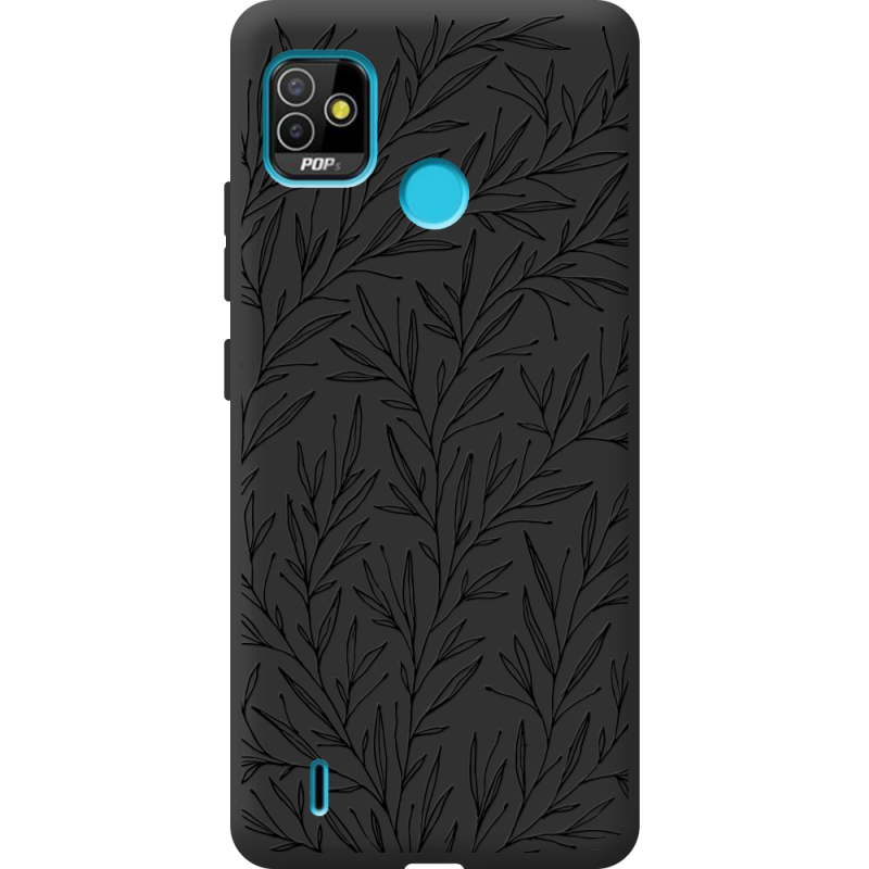 Черный чехол BoxFace Tecno POP 5 Leaves