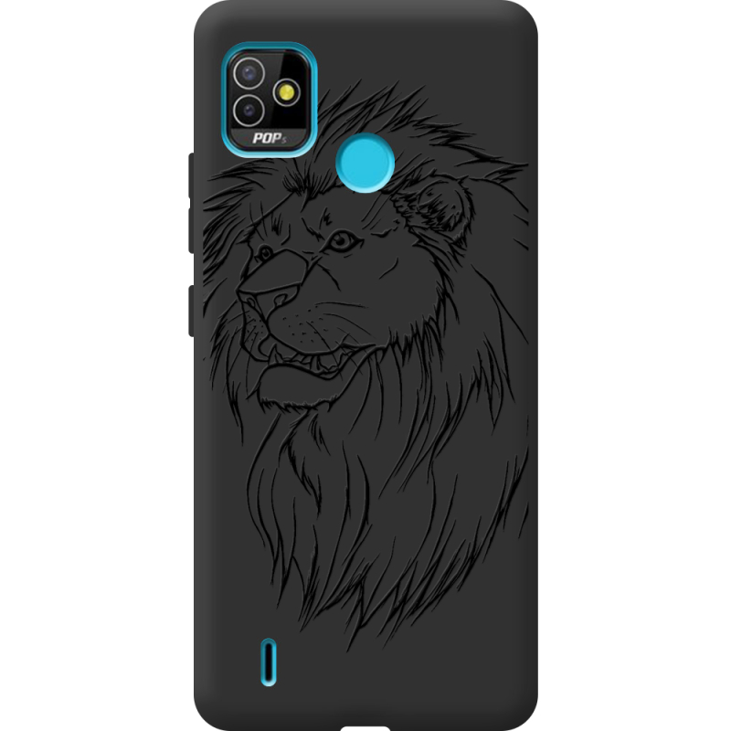 Черный чехол BoxFace Tecno POP 5 Lion