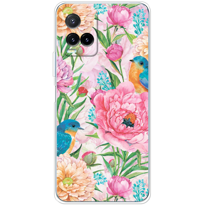 Чехол BoxFace Vivo Y33S Birds in Flowers