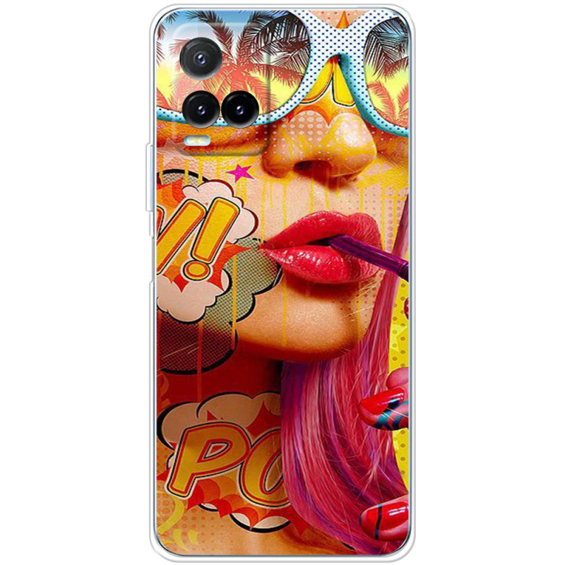 Чехол BoxFace Vivo Y33S Yellow Girl Pop Art