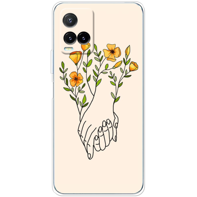 Чехол BoxFace Vivo Y33S Flower Hands