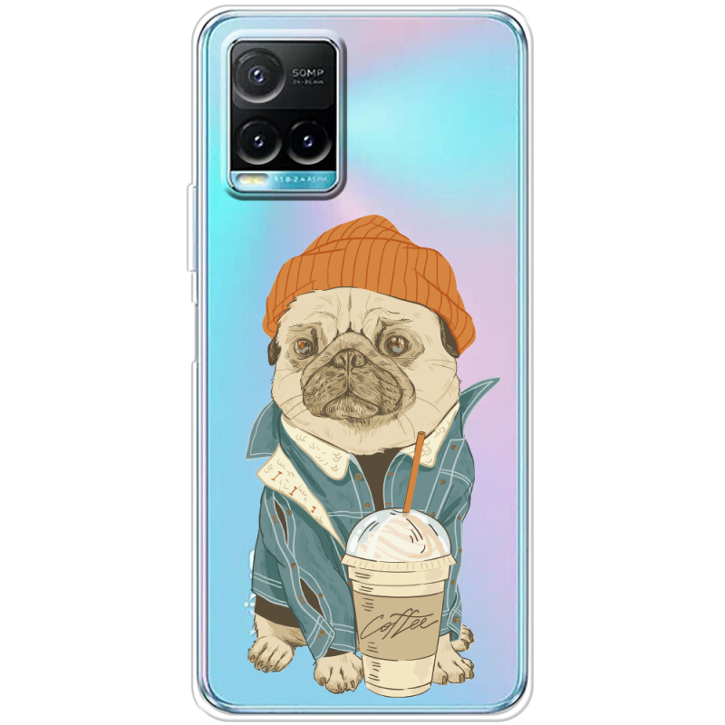 Прозрачный чехол BoxFace Vivo Y33S Dog Coffeeman