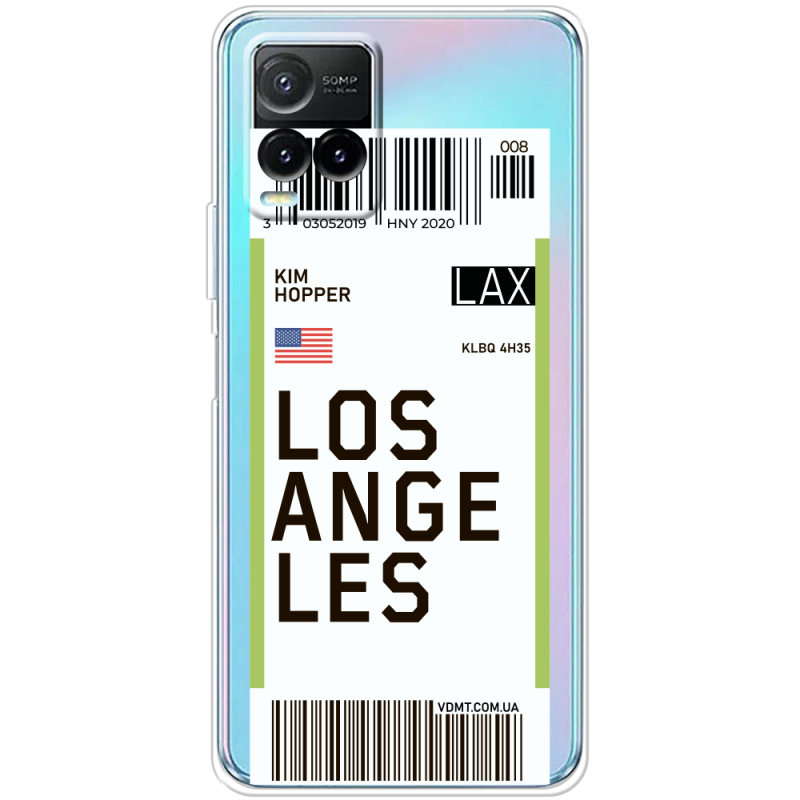 Прозрачный чехол BoxFace Vivo Y33S Ticket Los Angeles