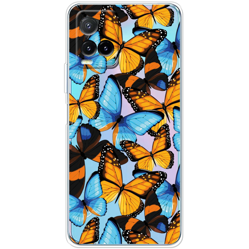 Прозрачный чехол BoxFace Vivo Y33S Butterfly Morpho