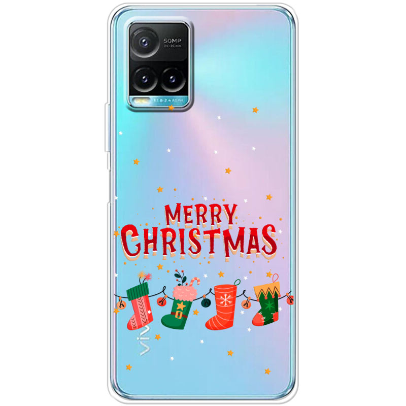 Прозрачный чехол BoxFace Vivo Y33S Merry Christmas