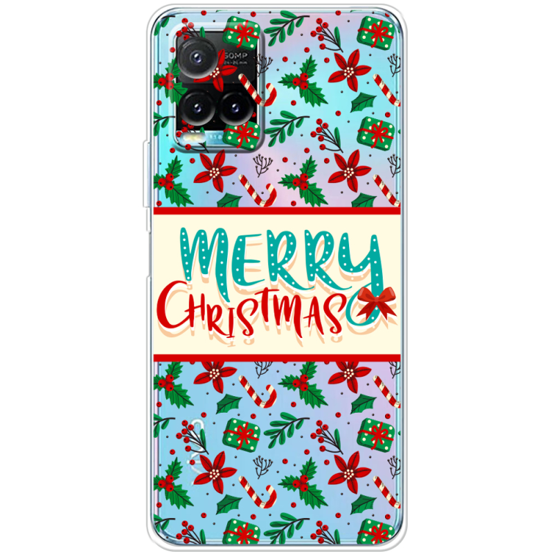 Прозрачный чехол BoxFace Vivo Y33S Vintage Christmas Pattern