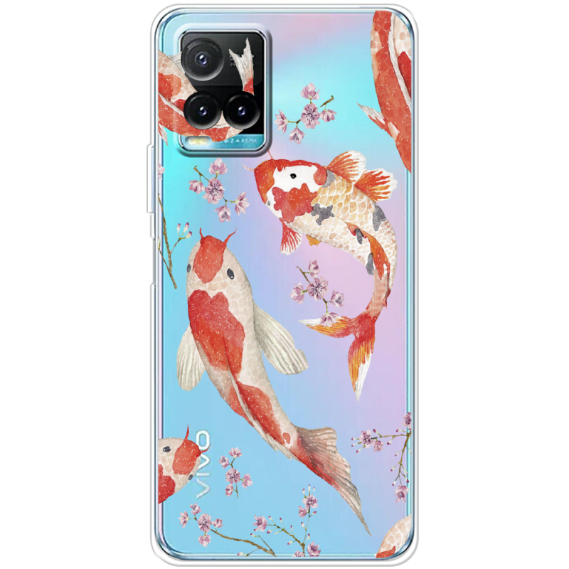 Прозрачный чехол BoxFace Vivo Y33S Japanese Koi Fish