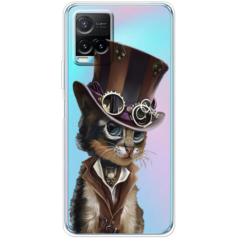 Прозрачный чехол BoxFace Vivo Y33S Steampunk Cat