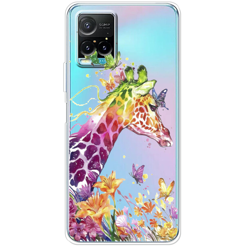 Прозрачный чехол BoxFace Vivo Y33S Colorful Giraffe