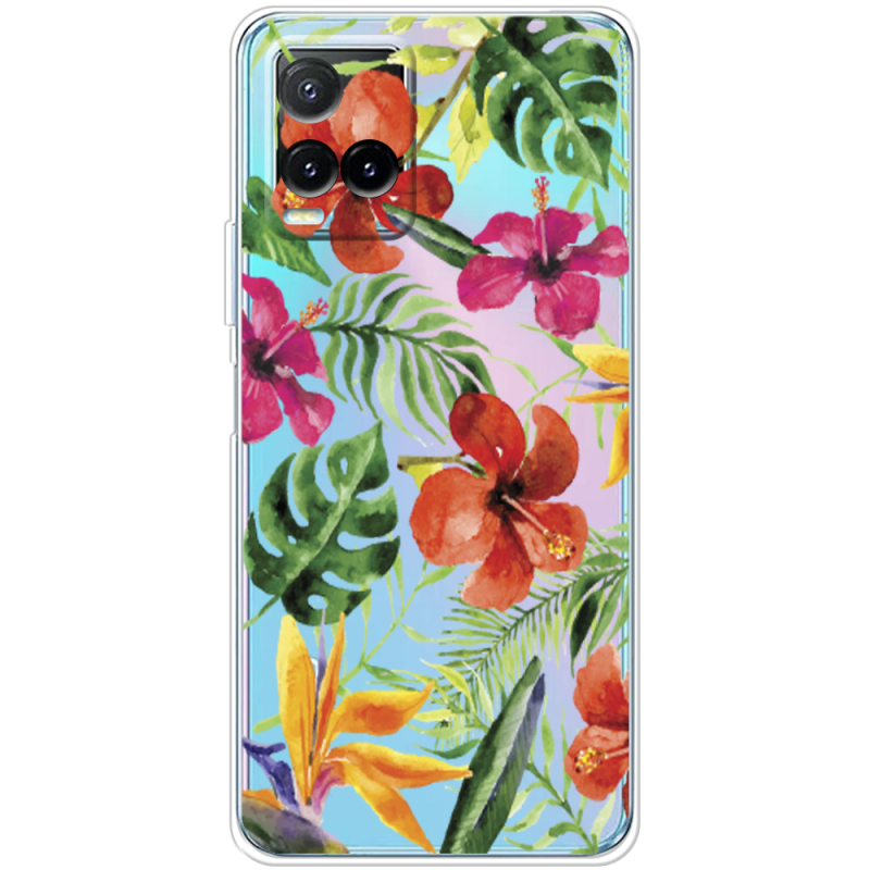 Прозрачный чехол BoxFace Vivo Y33S Tropical Flowers