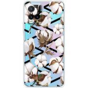 Прозрачный чехол BoxFace Vivo Y33S Cotton flowers