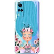 Прозрачный чехол BoxFace Vivo Y53S Blue Hair