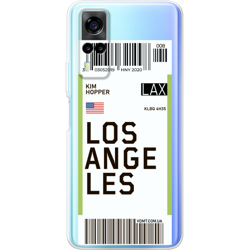 Прозрачный чехол BoxFace Vivo Y53S Ticket Los Angeles