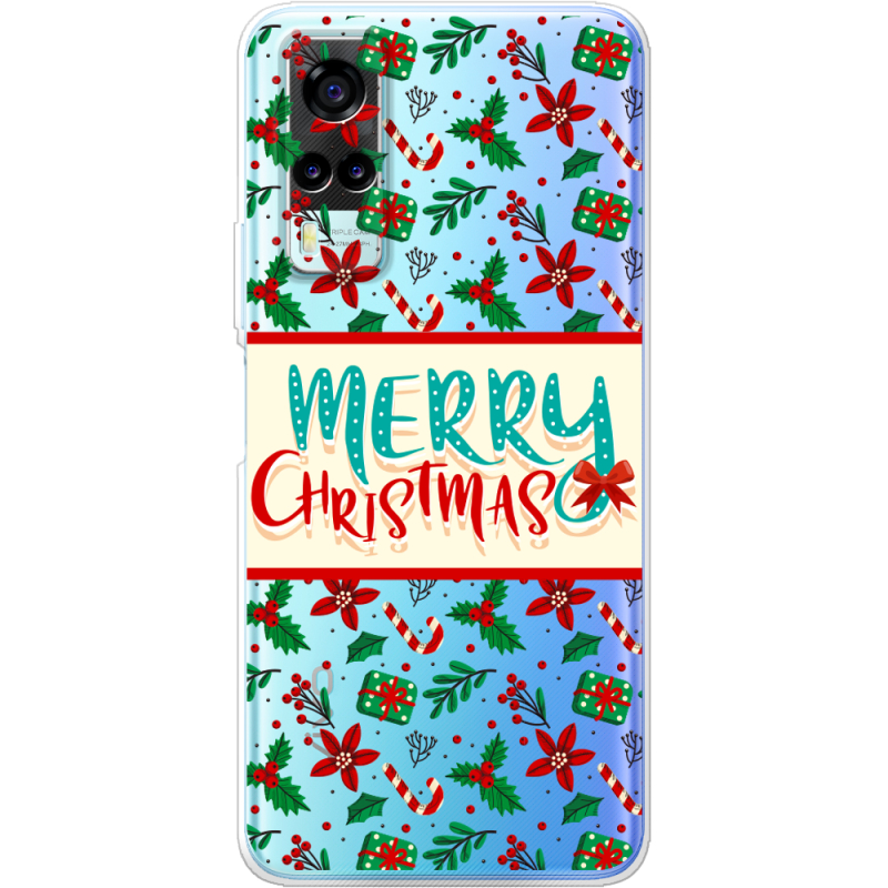 Прозрачный чехол BoxFace Vivo Y53S Vintage Christmas Pattern