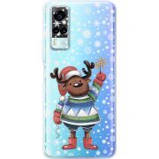 Прозрачный чехол BoxFace Vivo Y53S Christmas Deer with Snow