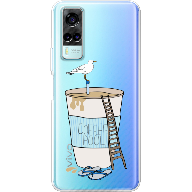 Прозрачный чехол BoxFace Vivo Y53S Segull in Cofee Pool