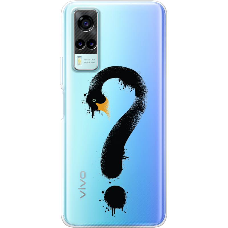 Прозрачный чехол BoxFace Vivo Y53S Swan question