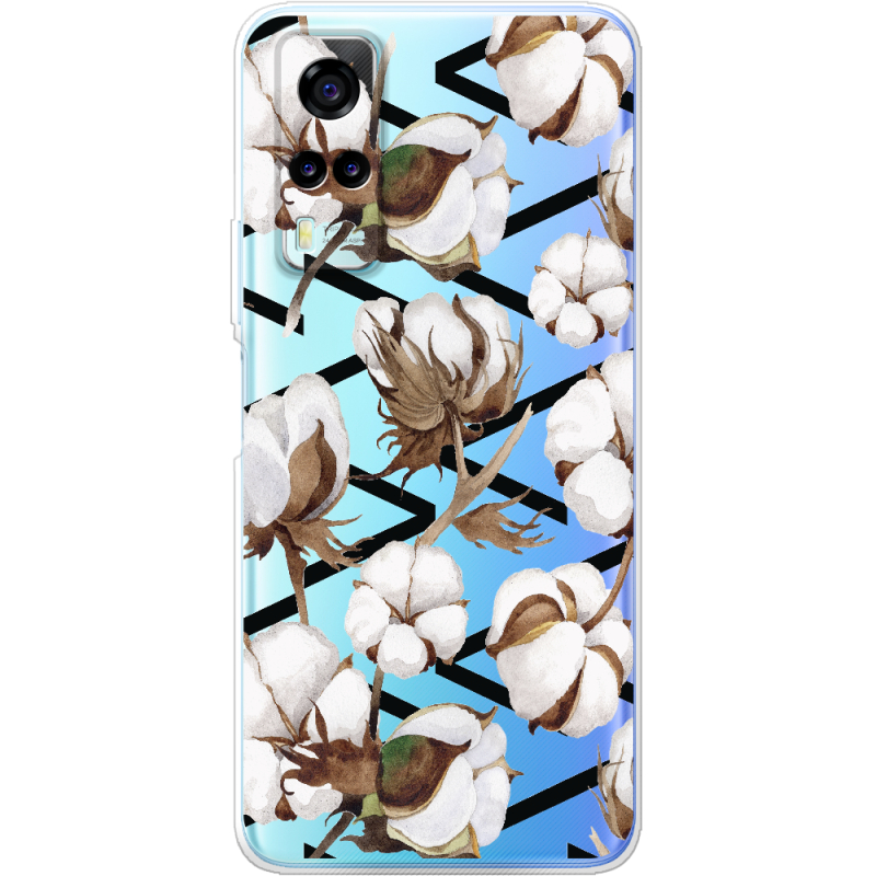 Прозрачный чехол BoxFace Vivo Y53S Cotton flowers