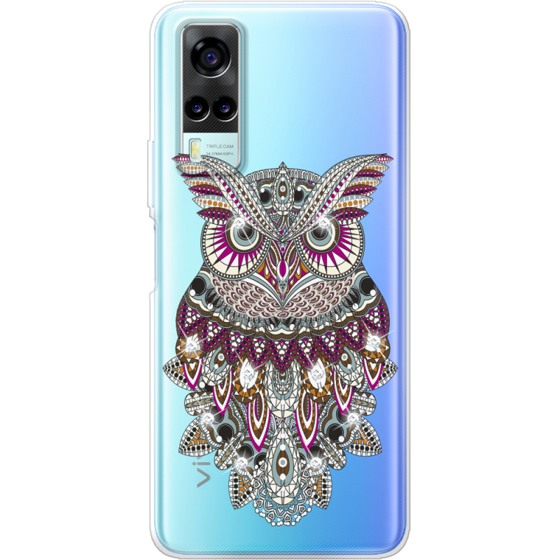 Чехол со стразами Vivo Y53S Owl