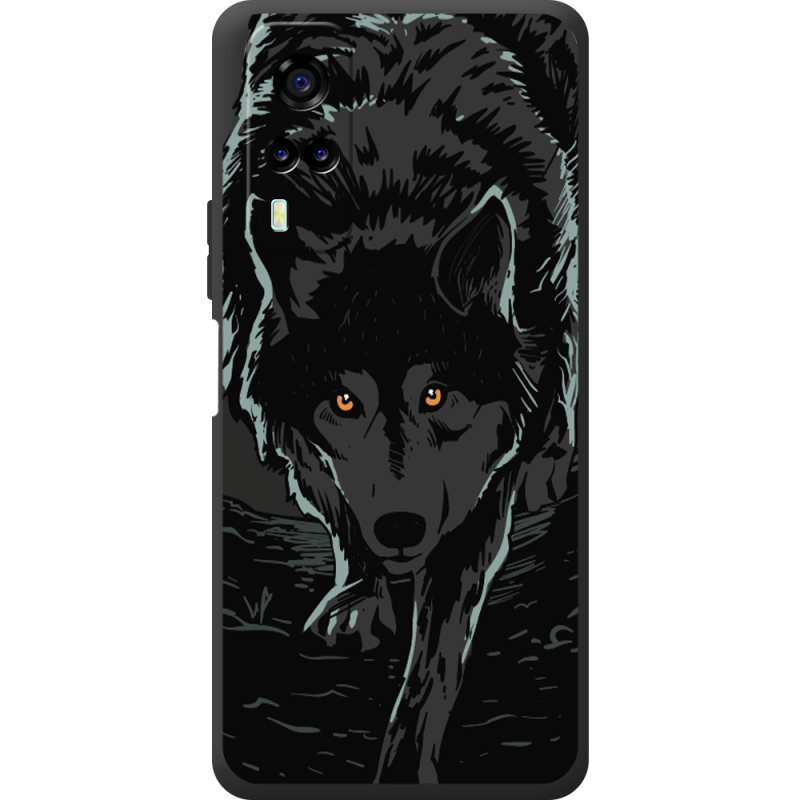Черный чехол BoxFace Vivo Y53S Wolf