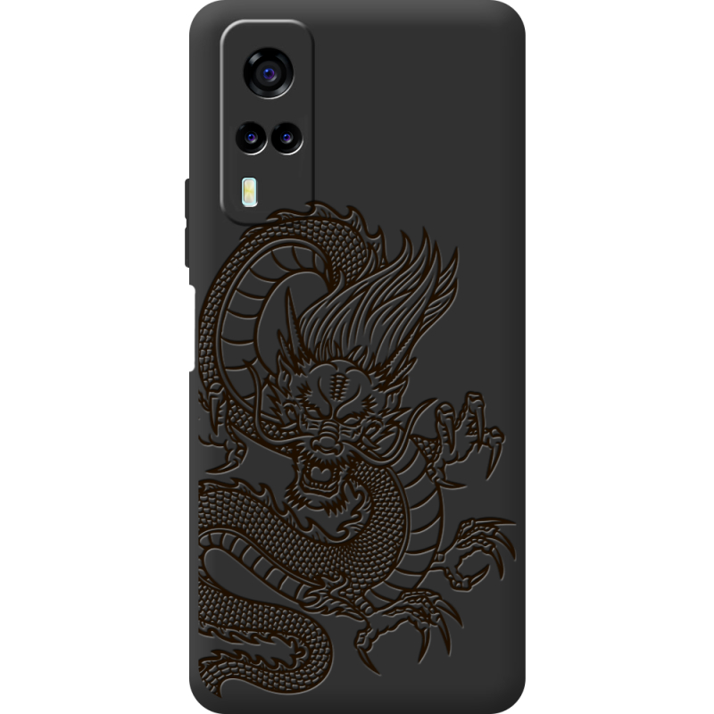 Черный чехол BoxFace Vivo Y53S Chinese Dragon