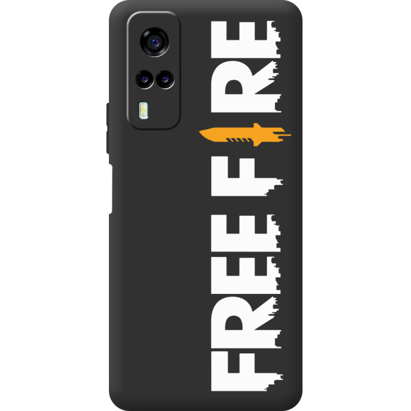 Черный чехол BoxFace Vivo Y53S Free Fire White Logo