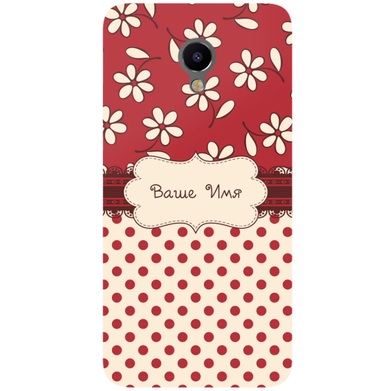 Чехол Uprint Meizu M3e Именной Polka Dots