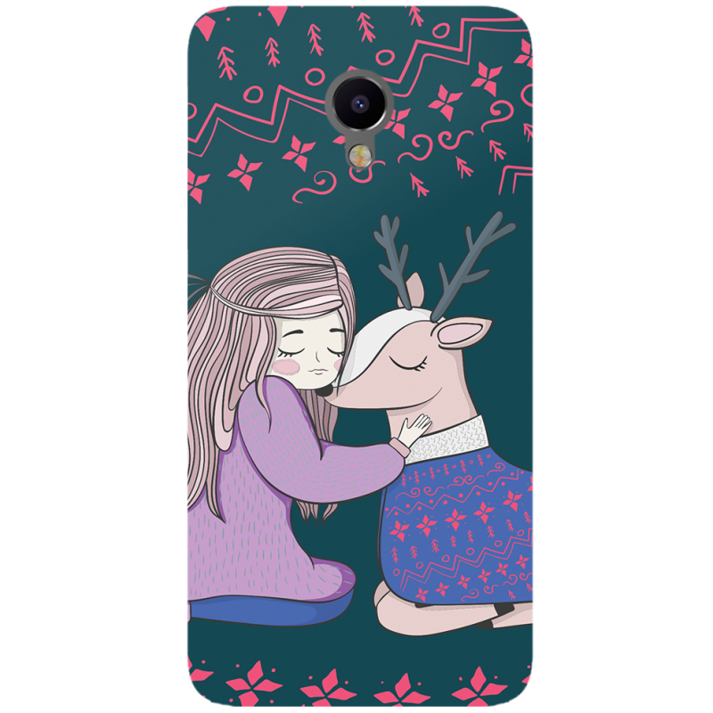 Чехол Uprint Meizu M3e Girl and deer