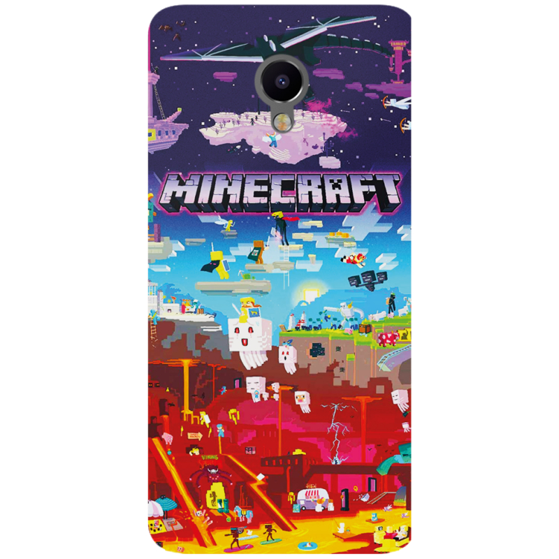 Чехол Uprint Meizu M3e Minecraft World Beyond