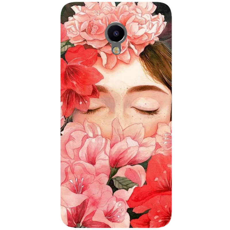 Чехол Uprint Meizu M3e Girl in Flowers
