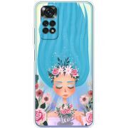 Прозрачный чехол BoxFace Xiaomi Redmi Note 11 / Note 11S Global Version Blue Hair