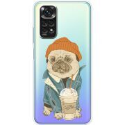 Прозрачный чехол BoxFace Xiaomi Redmi Note 11 / Note 11S Global Version Dog Coffeeman