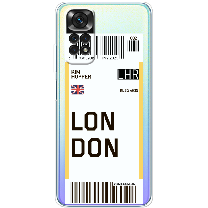 Прозрачный чехол BoxFace Xiaomi Redmi Note 11 / Note 11S Global Version Ticket London