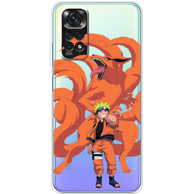 Прозрачный чехол BoxFace Xiaomi Redmi Note 11 / Note 11S Global Version Naruto and Kurama