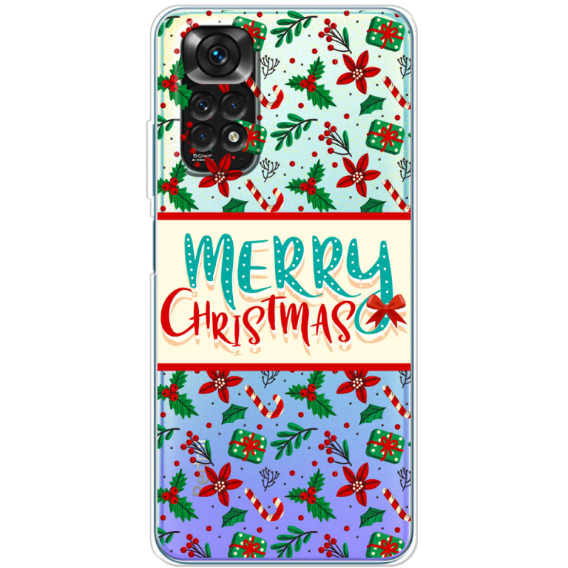 Прозрачный чехол BoxFace Xiaomi Redmi Note 11 / Note 11S Global Version Vintage Christmas Pattern