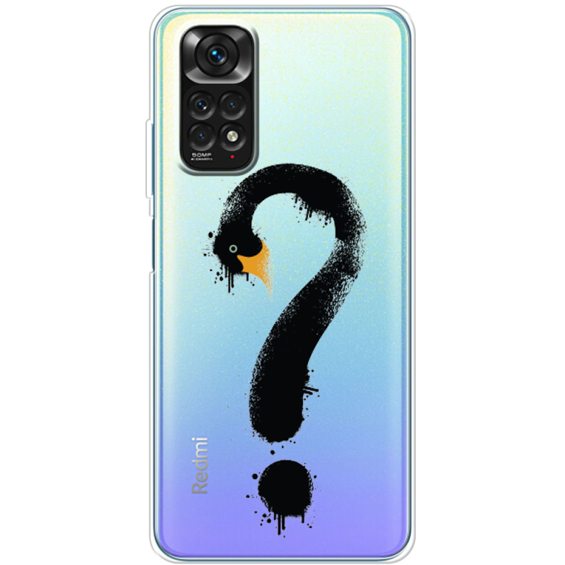 Прозрачный чехол BoxFace Xiaomi Redmi Note 11 / Note 11S Global Version Swan question