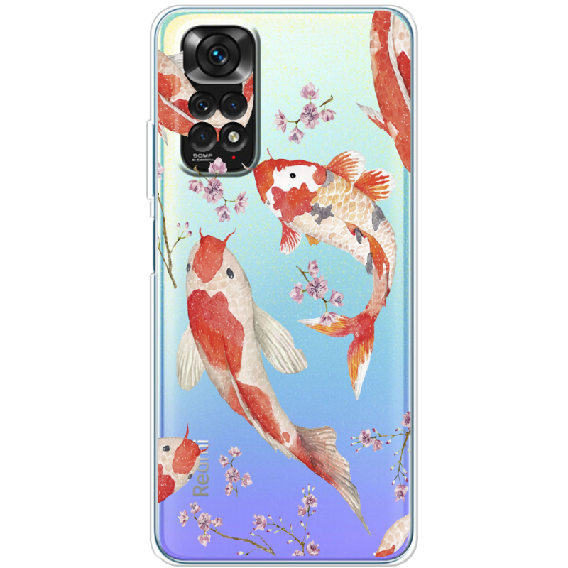 Прозрачный чехол BoxFace Xiaomi Redmi Note 11 / Note 11S Global Version Japanese Koi Fish