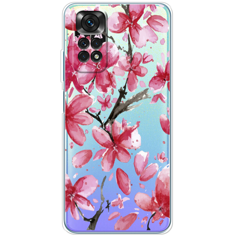 Прозрачный чехол BoxFace Xiaomi Redmi Note 11 / Note 11S Global Version Pink Magnolia