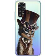 Прозрачный чехол BoxFace Xiaomi Redmi Note 11 / Note 11S Global Version Steampunk Cat