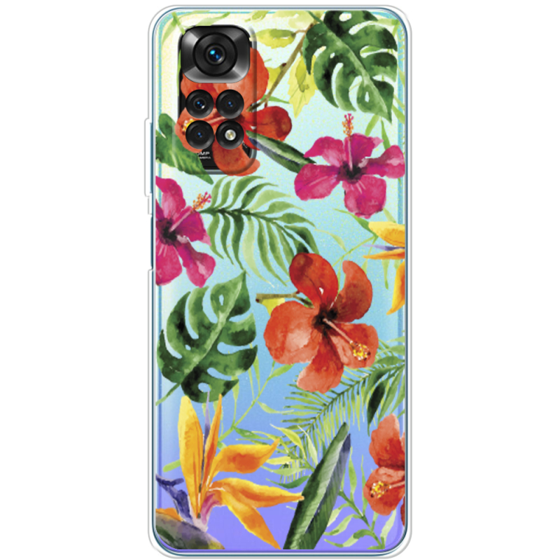 Прозрачный чехол BoxFace Xiaomi Redmi Note 11 / Note 11S Global Version Tropical Flowers