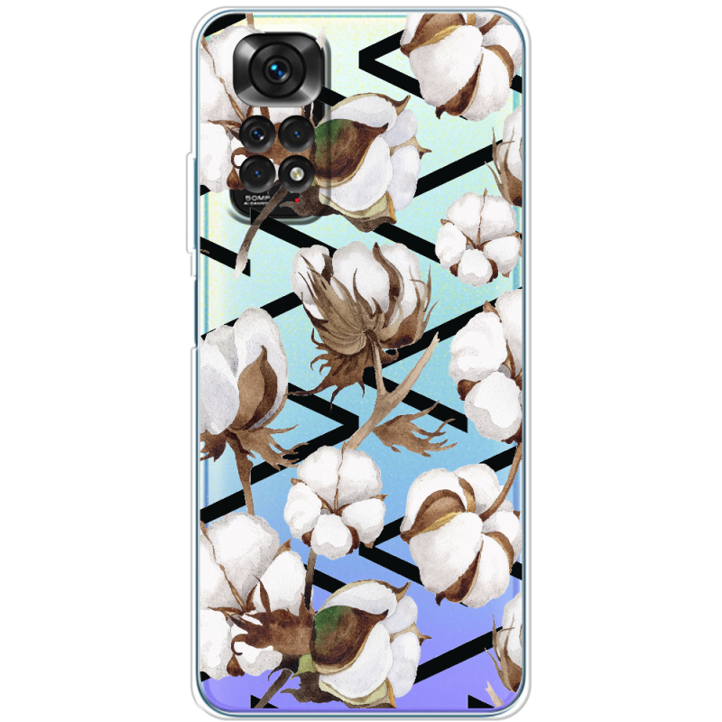 Прозрачный чехол BoxFace Xiaomi Redmi Note 11 / Note 11S Global Version Cotton flowers