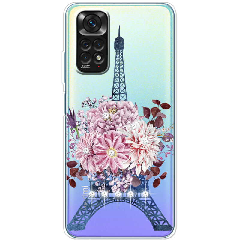 Чехол со стразами BoxFace Xiaomi Redmi Note 11 / Note 11S Global Version Eiffel Tower