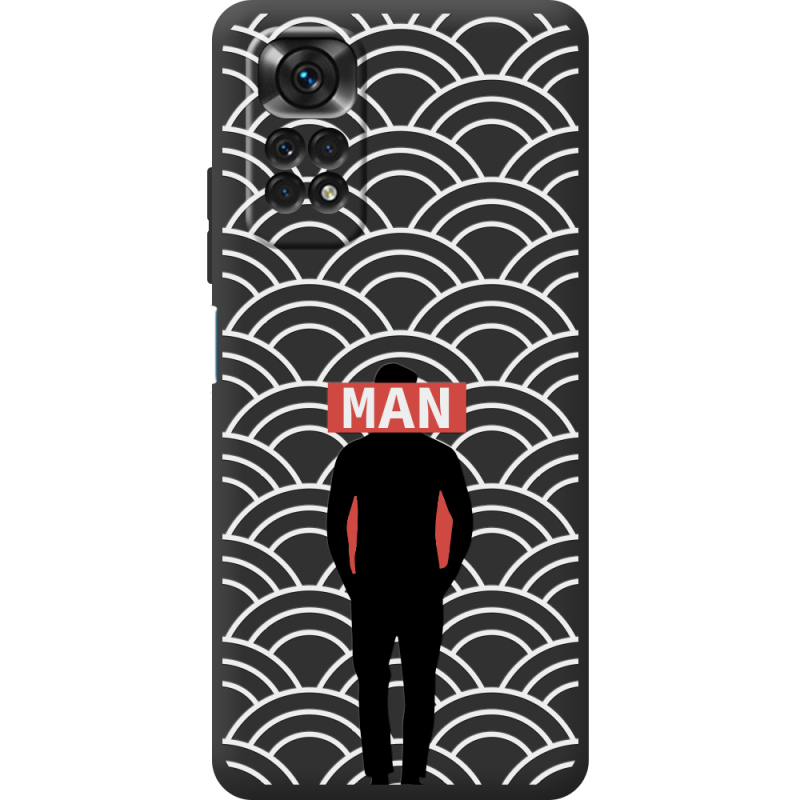 Черный чехол BoxFace Xiaomi Redmi Note 11 / Note 11S Man Pattern