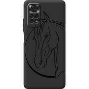 Черный чехол BoxFace Xiaomi Redmi Note 11 / Note 11S Horse