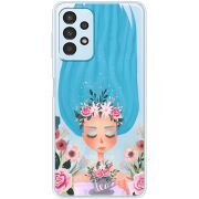 Прозрачный чехол BoxFace Samsung Galaxy A32 5G (A326) Blue Hair