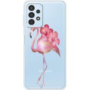 Прозрачный чехол BoxFace Samsung Galaxy A32 5G (A326) Floral Flamingo